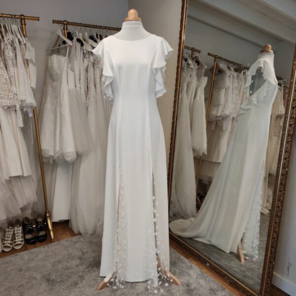 robe mariée en crepe de soie blanche Toulouse outlet