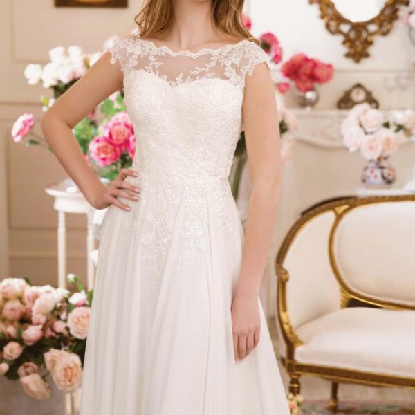 Robe de mariée romantique fluide - outlet Toulouse