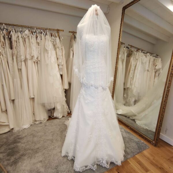 voile dentelle Pronovias Depot vente Toulouse