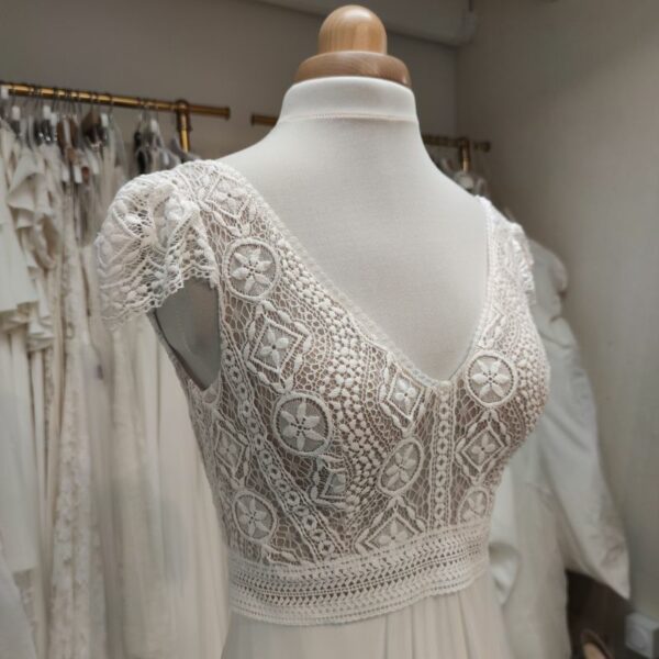 robe mariage bohème taille empire