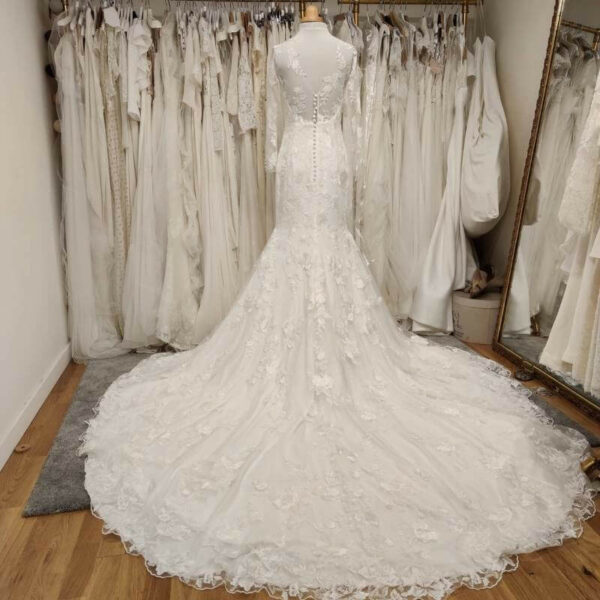 robe sirène traine en dentelle toulouse