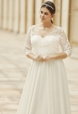 robe mariage mousseline grande taille
