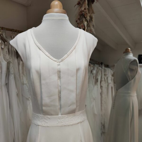 Robe mariée Annette crêpe blanc