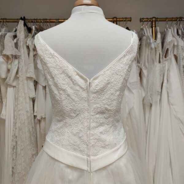 Robe mariée trapèze Guipure et tulle - Depot vente Toulouse