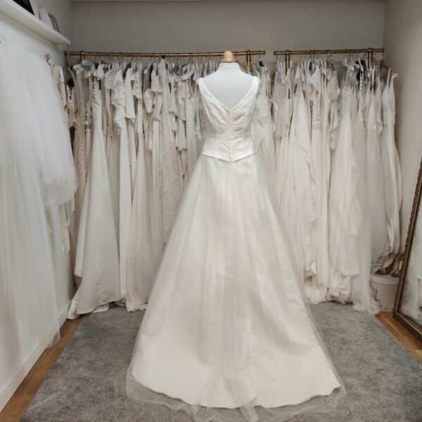 Robe mariée trapèze Guipure et tulle - Depot vente Toulouse
