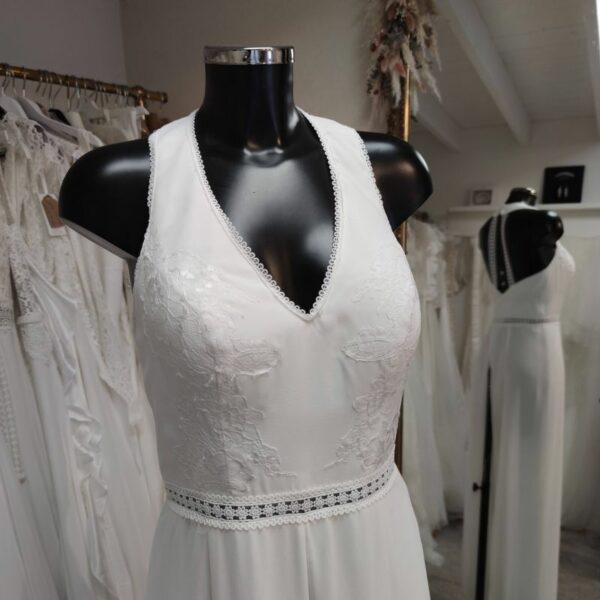 Combinaison mariée en mousseline Créatif Paris - dépôt vente Toulouse