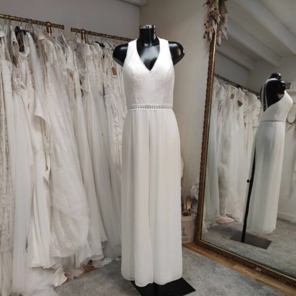 Combinaison mariée en mousseline Créatif Paris - dépôt vente Toulouse