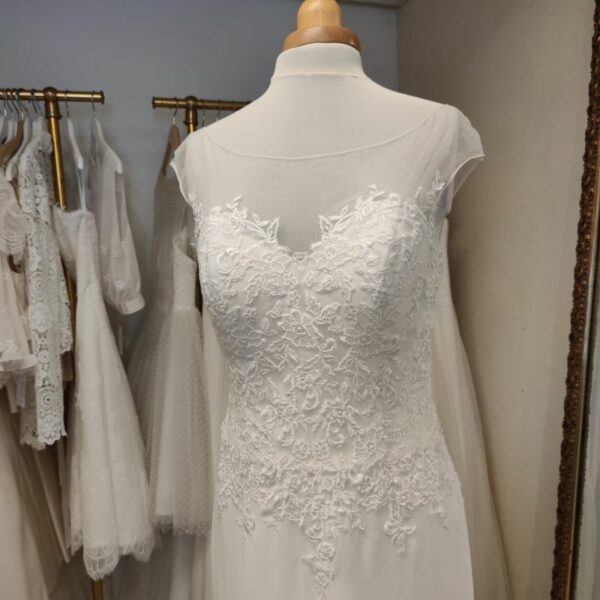 robe de mariée fluide en mousseline