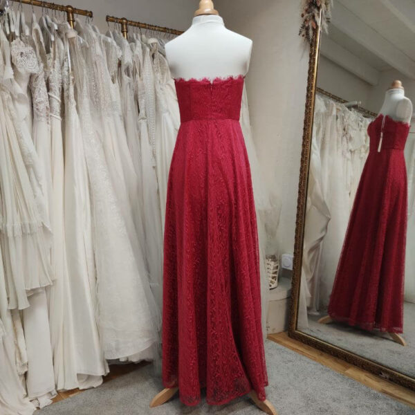 robe invitée mariage bustier rouge fuchsia