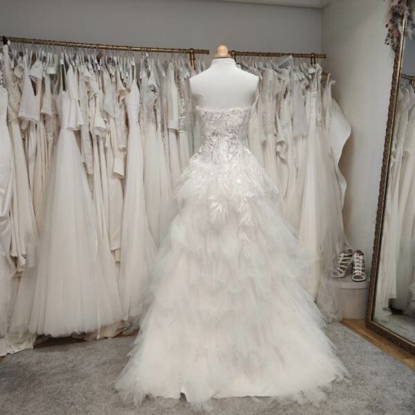 Robe de mariée princesse mouchoirs de tulle - depot vente Toulouse