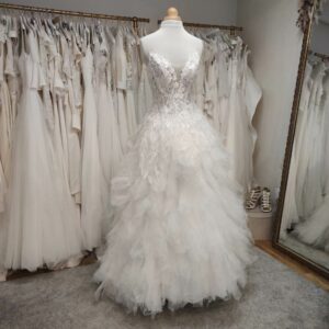 Robe de mariée princesse mouchoirs de tulle - depot vente Toulouse