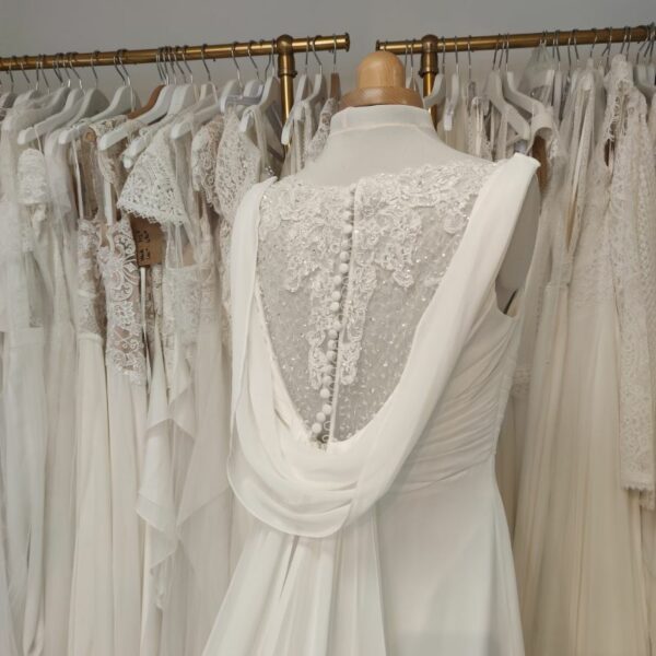 robe de mariée bohème fluide mousseline - seconde main Toulouse