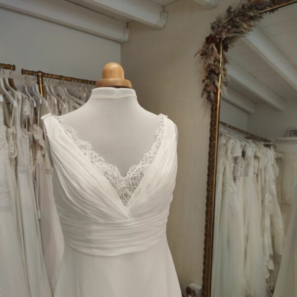 robe de mariée bohème fluide mousseline - seconde main Toulouse