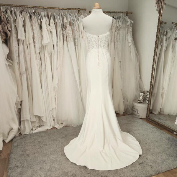 robe de mariée sirène en crepe - depot vente Toulouse