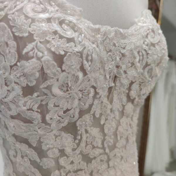 robe de mariée sirène en crepe - depot vente Toulouse