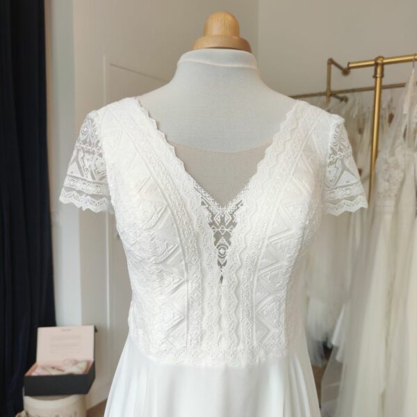 Robe de mariée bohème Hervé Paris - seconde main - Toulouse