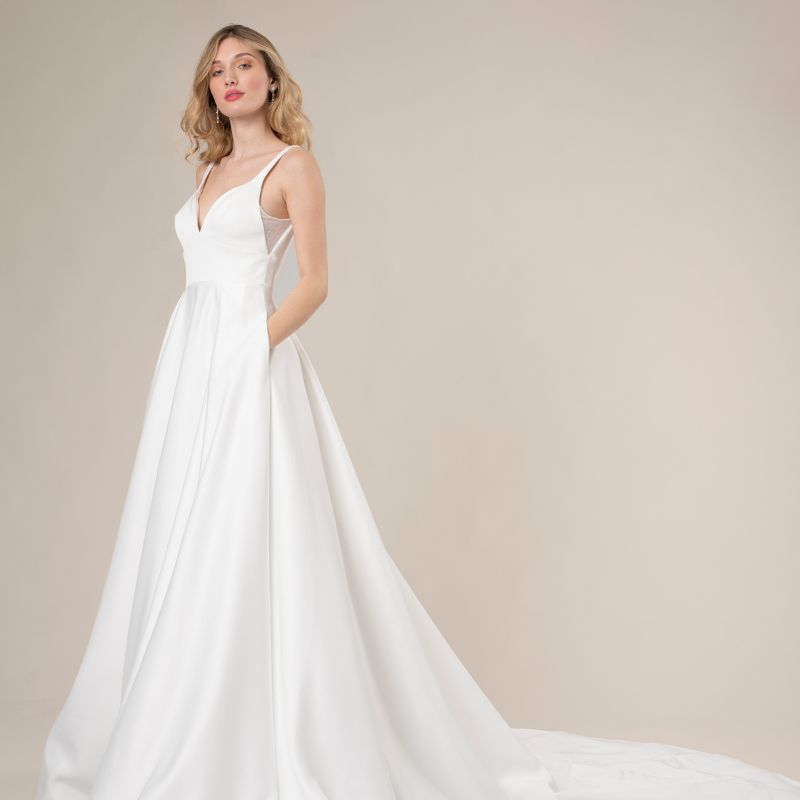 Robe de Mariée Satin - Colette – Image 2