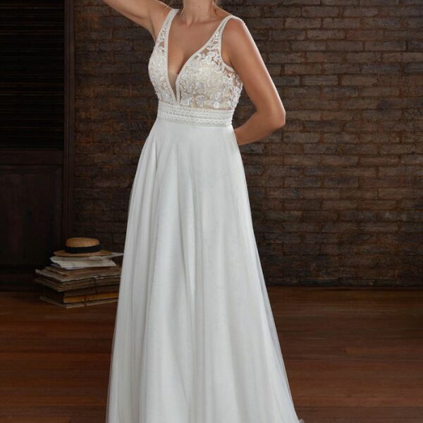 robe de mariée OUTLET - Modèle Perla bohème chic - Mes plus belles occasions