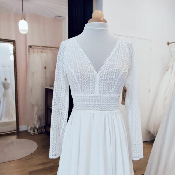 Robe de mariée bohème Malta - modèle outlet - Mes plus belles occasions