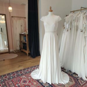 OUTLET - robe de mariée bohème chic en crepe - belle qualité - Mes plus belles occasion -Toulouse