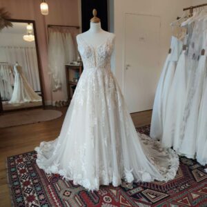 Robe de mariée chic en tulle pailleté - Justin Alexander - Dépôt vente - Mes plus belles occasions