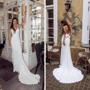 Robe de mariée sirène en crepe pour une superbe silhouette - Mes plus belles occasions